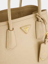 Prada Sand Beige Medium Double Saffiano Leather Bag