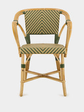 L.Drucker Olive Green Rattan Chair
