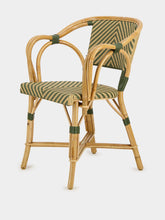 L.Drucker Olive Green Rattan Chair