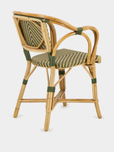 L.Drucker Olive Green Rattan Chair