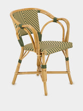 L.Drucker Olive Green Rattan Chair