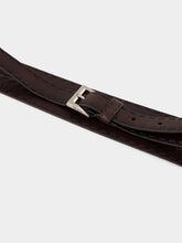 Prada Coffee Brown Antiqued Leather Belt