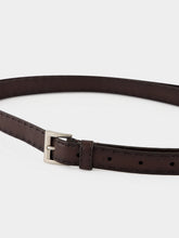 Prada Coffee Brown Antiqued Leather Belt