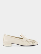 Prada Ivory Leather Loafers