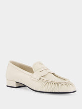 Prada Ivory Leather Loafers