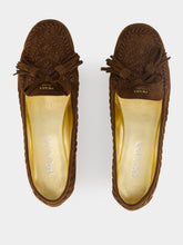 Prada Cocoa Brown Tassel Suede Leather Loafers