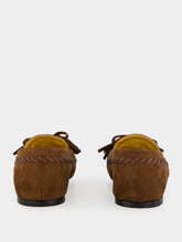 Prada Cocoa Brown Tassel Suede Leather Loafers