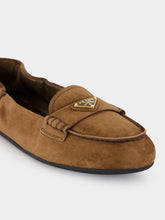 Prada Brown Suede Loafers