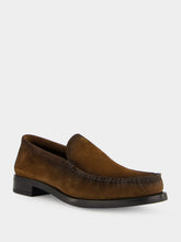 Prada Cocoa Suede Leather Loafers