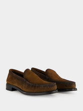 Prada Cocoa Suede Leather Loafers