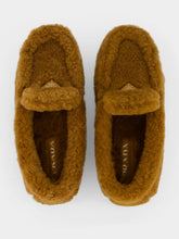 Prada Caramel Shearling Driving Shoes