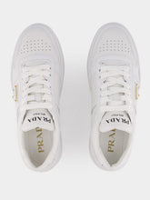 Prada White Downtown Bold Leather Sneakers