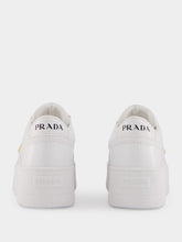 Prada White Downtown Bold Leather Sneakers