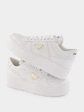 Prada White Downtown Bold Leather Sneakers