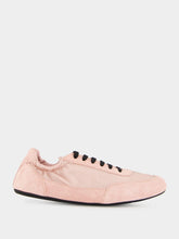 Prada Peach Re-Nylon and Suede Collapse Sneakers