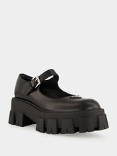 Prada Black Leather Platform Mary Jane Sandals