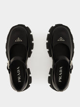 Prada Black Leather Platform Mary Jane Sandals