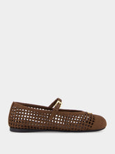 Prada Cocoa Brown Crochet Ballet Flats