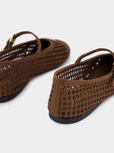 Prada Cocoa Brown Crochet Ballet Flats