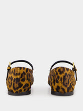 Prada Honey Print Leather Ballerinas