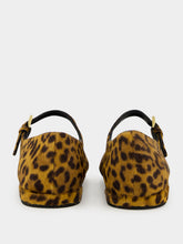 Prada Honey Leopard Calf Hair Leather Ballet Flats