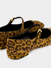 Prada Honey Leopard Calf Hair Leather Ballet Flats