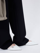 Prada White Brushed Leather Cut-Out Ballerinas