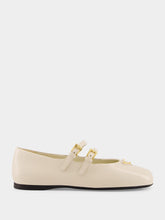 Cream Double-Strap Ballerinas | PDP - Fashion Clinic