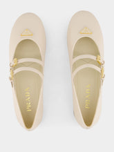 Cream Double-Strap Ballerinas | PDP - Fashion Clinic
