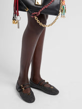 Prada Black Suede Crystal Ballerinas