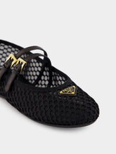 Black Mesh Fabric ballerinas | PDP - Fashion Clinic