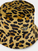 Prada Honey Printed Leather Bucket Hat