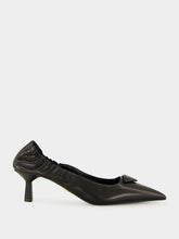 Prada Black Mid-Heel Leather Pumps