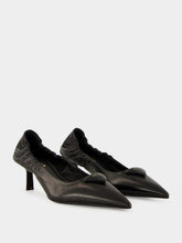 Prada Black Mid-Heel Leather Pumps