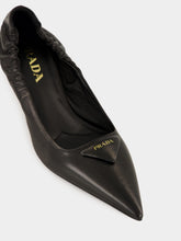 Prada Black Mid-Heel Leather Pumps