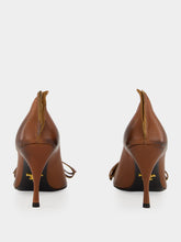 Prada Cocoa Brown Mid-Heel Leather Pumps