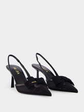 Prada Black Slingback Bow Pumps