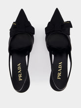 Prada Black Slingback Bow Pumps