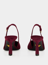 Prada Bordeaux Suede Slingback Pumps