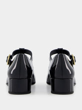 Prada Black Patent Leather Mid-Heel Pumps