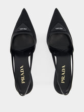 Prada Black Nylon Slingback Pumps