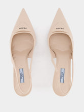 Prada Brushed Leather Slingback Pumps