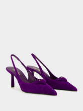 Prada Purple Suede Slingback Pumps