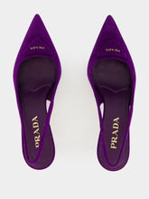 Prada Purple Suede Slingback Pumps