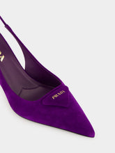 Prada Purple Suede Slingback Pumps