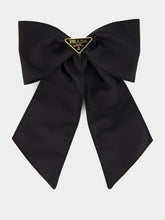 Prada Black Re-Nylon Bow Hair Clip