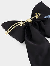 Prada Black Re-Nylon Bow Hair Clip