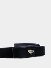 Prada Black Velvet Headband with Bow