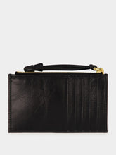 Prada Black Leather Zip Card Holder