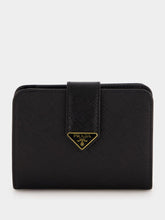 Prada Black Saffiano Leather Compact Wallet